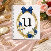 Regency Art Letter U Luxury Monogram Journal Notitieboek