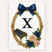 Regency Art Letter X Luxury Monogram Journal Notitieboek (Voorkant)