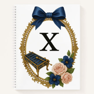 Regency Art Letter X Luxury Monogram Journal Notitieboek