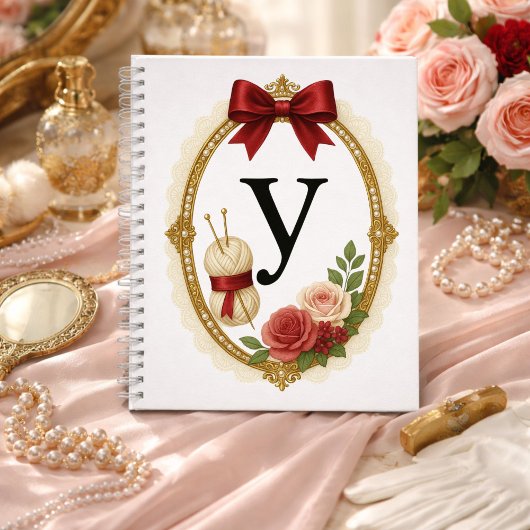 Regency Art Letter Y Luxury Monogram Journal Notitieboek