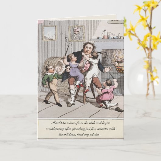 Regency Austen Grappige Moederdag Meidenreis Kaart (Gele Bloem)