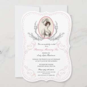 Regency Austen Theepartij Uitnodiging