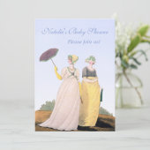 Regency Baby shower Aangepaste Aanuitnodiging Kaart (Staand voorkant)