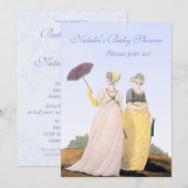 Regency Baby shower Aangepaste Aanuitnodiging Kaart (Voorkant / Achterkant)