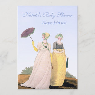 Regency Baby shower Aangepaste Aanuitnodiging Kaart