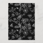 Regency Black Wedding Details Informatiekaartje (Achterkant)