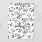 Regency Black Wedding Details Informatiekaartje (Achterkant)