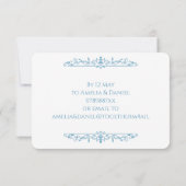 Regency Blauw & Witte RSVP Kaartje (Achterkant)