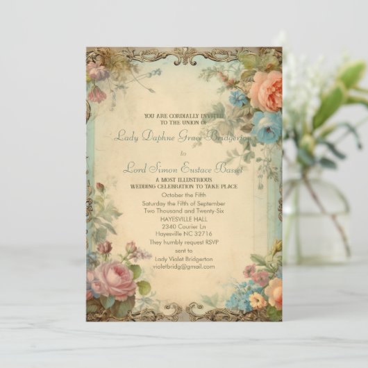 Regency Bloemenjournaal Pagina Austen Quote Kaart (Staand voorkant)