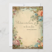 Regency Bloemenjournaal Pagina Austen Quote Kaart (Achterkant)