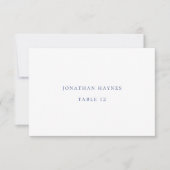 Regency Blue Chinoiserie Floral Wedding Place Card Kaart (Voorkant)