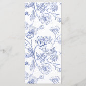 Regency Blue Crest Monogram Wedding Menu (Achterkant)