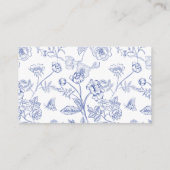 Regency Blue Floral: een bericht over de weddensch Informatiekaartje (Achterkant)