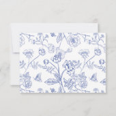 Regency Blue Floral Een notitie over geschenken Br Kaart (Achterkant)