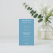 Regency Blue Huwelijksceremonie Programma (Staand voorkant)