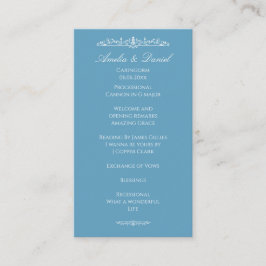 Regency Blue Huwelijksceremonie Programma