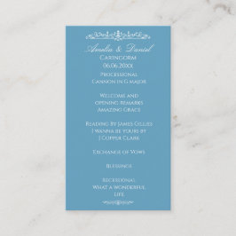 Regency Blue Huwelijksplechtigheid Programma