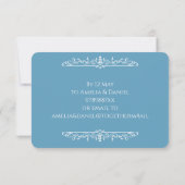 Regency Blue RSVP Kaartje (Achterkant)