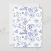 Regency Blue Wedding Details Enclosure Kaart (Achterkant)