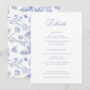 Regency Blue Wedding Details Enclosure Kaart