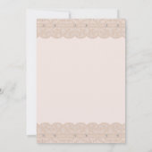 Regency Blush Pink Bow Pearl Lace Vrijgezellenfees Kaart (Achterkant)