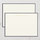 Regency Border Flat Note Kaart 5"x7" Notitiekaartje (Voorkant / Achterkant)