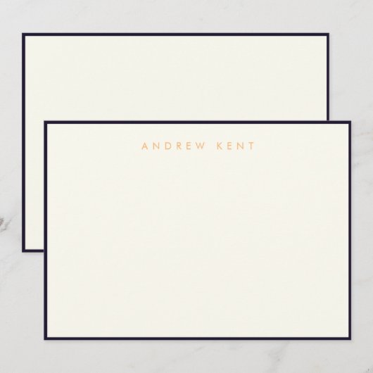 Regency Border Flat Note Kaart 5"x7" Notitiekaartje (Voorkant / Achterkant)