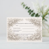 Regency Botanical Engraving Wedding Bedankkaart (Staand voorkant)