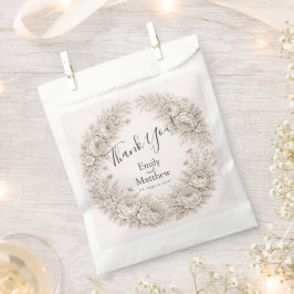 Regency Botanical Engraving Wedding  Bedankzakje