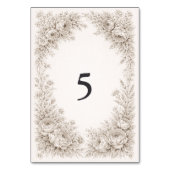 Regency Botanical Engraving Wedding Kaart (Achterkant)