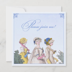 Regency Bridesmaids Luncheon Custom Invitations Kaart