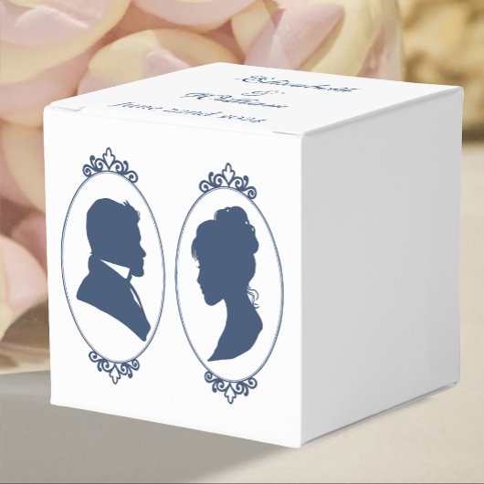 Regency Bridgerton Blue Rozen Cameo Bedankdoosjes