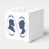 Regency Bridgerton Blue Rozen Cameo Bedankdoosjes (Voorkant Zijde)