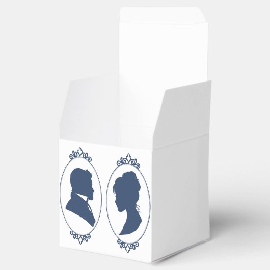 Regency Bridgerton Blue Rozen Cameo Bedankdoosjes (Geopend)