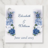 Regency Bridgerton Blue Rozen Cameo Bedankjes Labels (Voorkant)