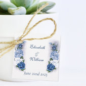 Regency Bridgerton Blue Rozen Cameo Bedankjes Labels