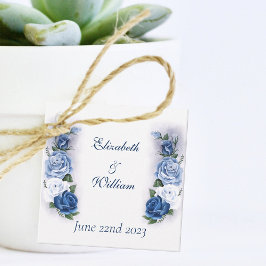 Regency Bridgerton Blue Rozen Cameo Bedankjes Labels