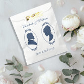 Regency Bridgerton Blue Rozen Cameo Bedankzakje