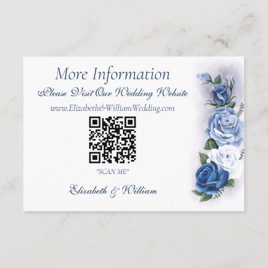 Regency Bridgerton Blue Rozen Cameo Informatiekaartje (Achterkant)