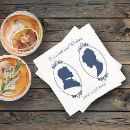 Regency Bridgerton Blue Rozen Cameo Servet