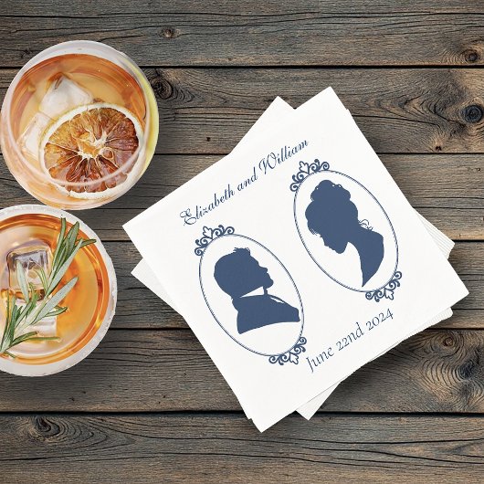 Regency Bridgerton Blue Rozen Cameo Servet