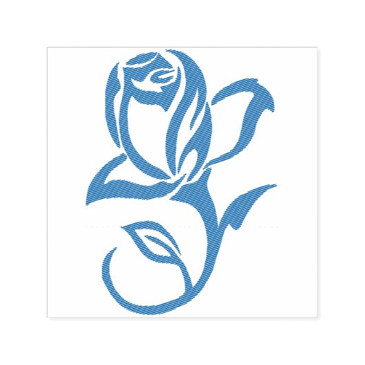Regency Bridgerton Blue Rozen Cameo Zelfinktende Stempel (Design)
