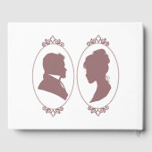 Regency Bridgerton Pink Flowers Cameos Gastenboek (Achterkant)