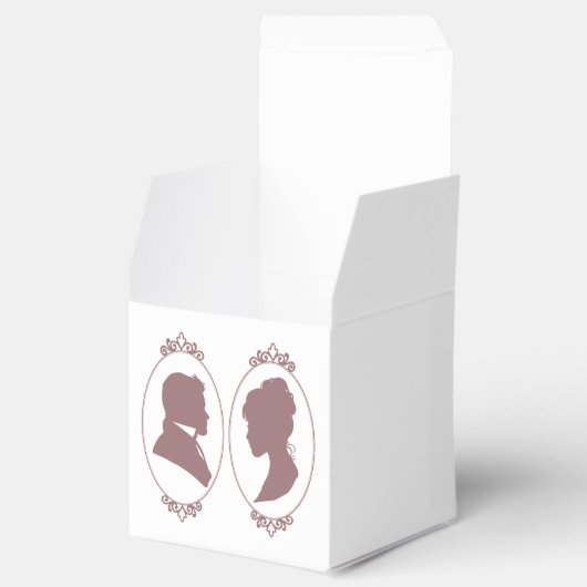 Regency Bridgerton Pink Roses Cameo Bedankdoosjes (Geopend)