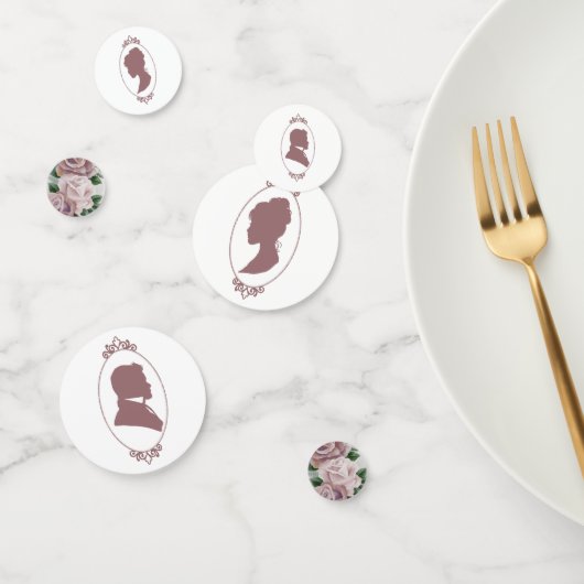 Regency Bridgerton Pink Roses Cameo Confetti (Groep)