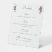 Regency Bridgerton Pink Roses Cameo Reclamebord Met Voetstuk (Voorkant)