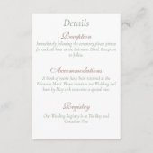 Regency Bridgerton Pink Roses Cameos Informatiekaartje (Voorkant)