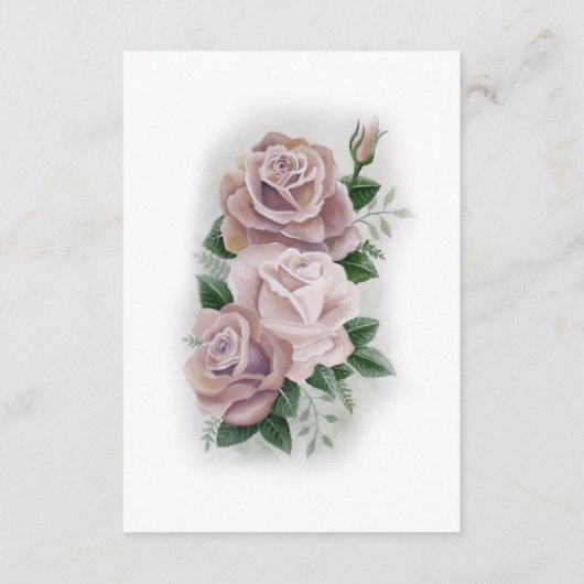 Regency Bridgerton Pink Roses Cameos Informatiekaartje (Achterkant)