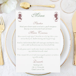 Regency Bridgerton Pink Roses Cameos Menu