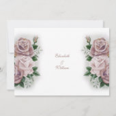 Regency Bridgerton Pink Roses Cameos Save The Date (Achterkant)